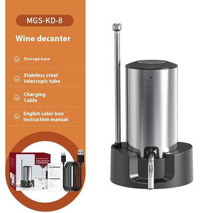 Electric Wine Decanter Dispenser – Rechargeable Wine Pourer & Storage Accessory