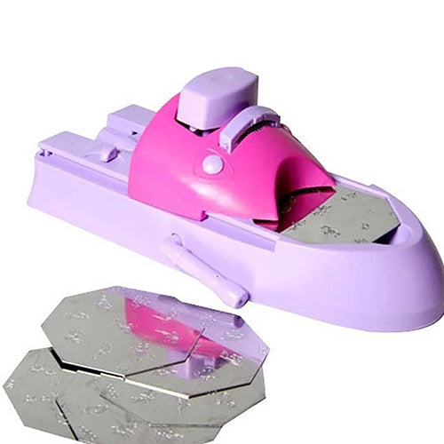 DIY Nail Art Printing Machine – Manual Stamper with 6 Stainless Steel Pattern Plates