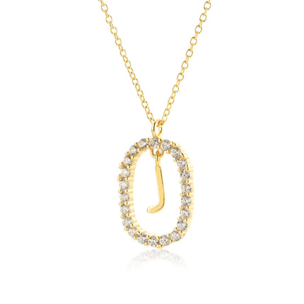 925 Sterling Silver Alphabet Initial Necklace