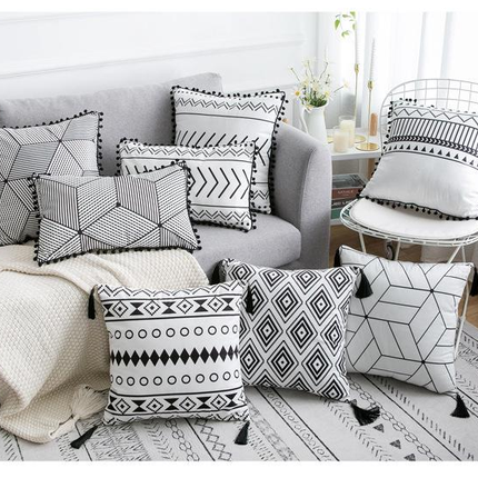 Bohemian Throw Pillow Cover – Decorative Cushion Case for Living Room