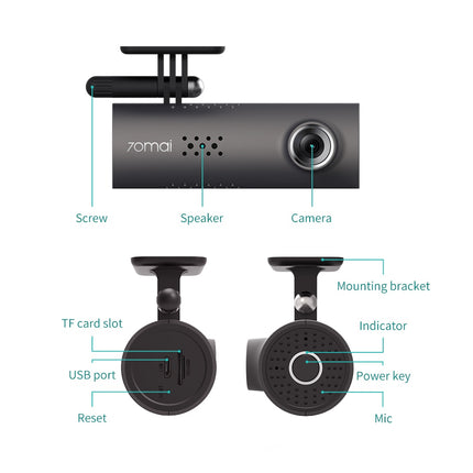 Smart 1080P Voice-Controlled Dashcam – WiFi Car DVR with Sony Sensor & 130° Wide Angle