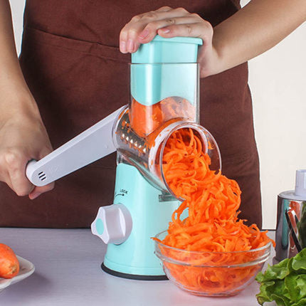 Manual Vegetable Cutter – ABS Body with Stainless Steel Blades (Blue/Green/Red)
