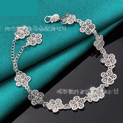 Women's Metal Floral Bracelet – Travel Commemoration Gift
