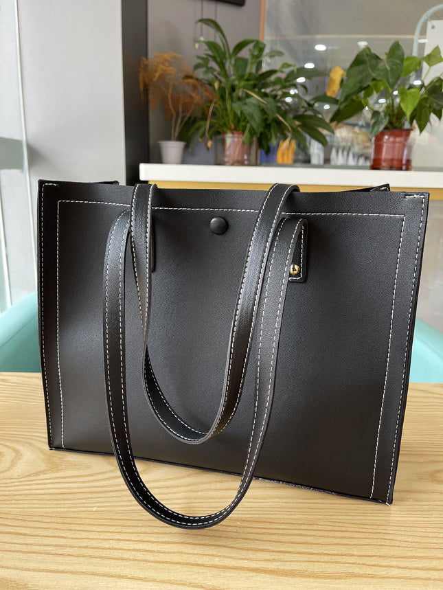 Retro Contrast Stitch Crossbody Bag