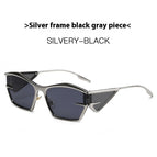 Silver Frame Black Gray Lens