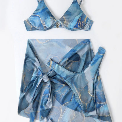Women's Swimming and Wading Set (Skirt, Bra, and Panties)