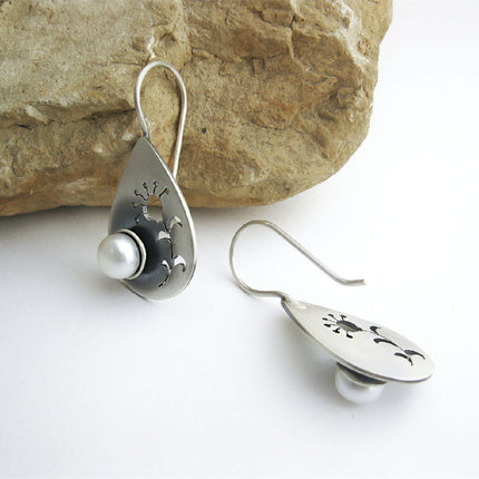Simple Geometric Alloy Earrings – Silver Finish