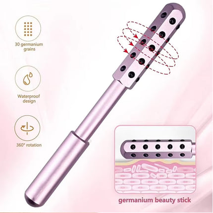 30 Germanium Beauty Stick – Facial Roller & Face Lift Bar for Anti-Wrinkle Massage and Skin Care