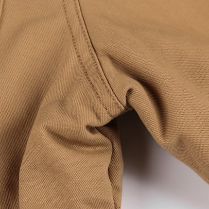 Men’s Casual Ribbed Hem Polyester Jacket – Medium-Length Leisure Outerwear