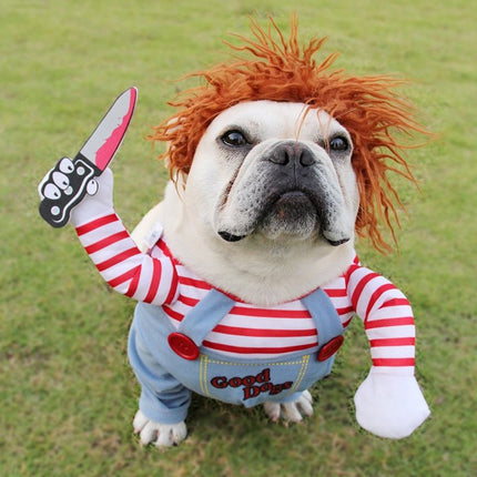 Halloween Pet Costume – Adjustable Funny & Scary Dog Cosplay Outfit for Party Gatherings