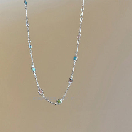 Geometric Crystal Clavicle Chain Necklace