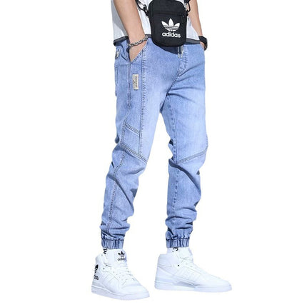 Men’s High-Waist Straight-Leg Denim Pants