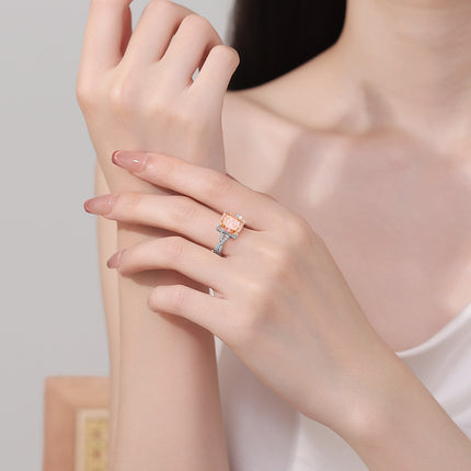 Silver Plated Adjustable Quadrilateral Geometric Ring – Affordable Luxury Style