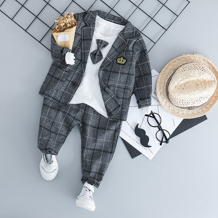 3-Piece Cotton Baby Set (T-shirt, Coat, Pants)