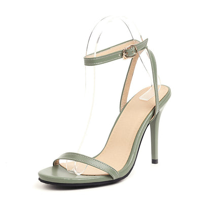 European and American Style Fish Mouth Stiletto Heels with Buckle