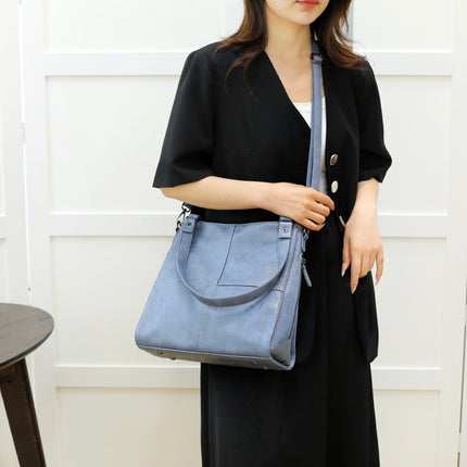 European and American Retro PU Barrel-Shaped Handbag