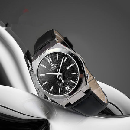 Men’s Stainless Steel Quartz Watch – Waterproof & Luminous with Calendar