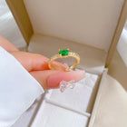 Gold Plated Adjustable Crown Brass Ring – Women's Cartoon Style