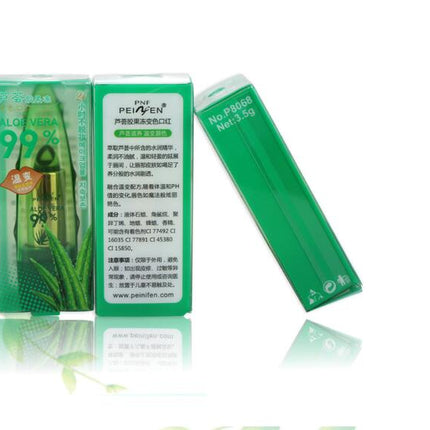 Aloe Vera Gel Color Changing Lipstick Gloss  Moisturizer Anti-drying Desalination Fine-grain Lip Balm Care