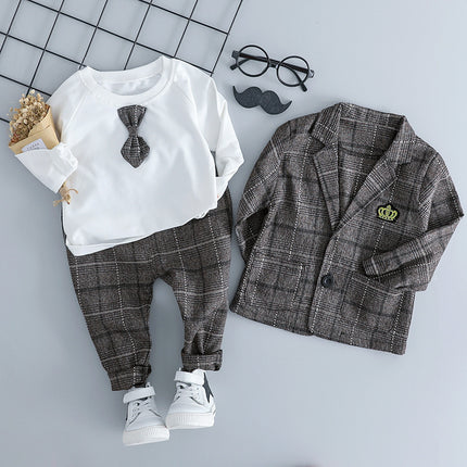 3-Piece Cotton Baby Set (T-shirt, Coat, Pants)