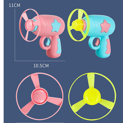 Super Saucer Launcher Disc Shooter Toy – Set of 1 Gun & 3 Flying Discs