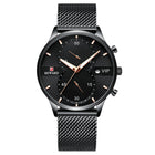 Men’s Business Quartz Watch – 30M Waterproof, Calendar Function, Stainless Steel Strap