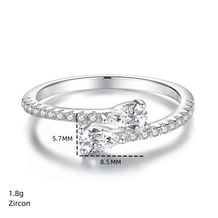 Original Design Sterling Silver Water Drop Ring