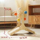 Rotary Ferris Wheel Cat Scratch Board – Solid Wood Sisal Turntable for Cats