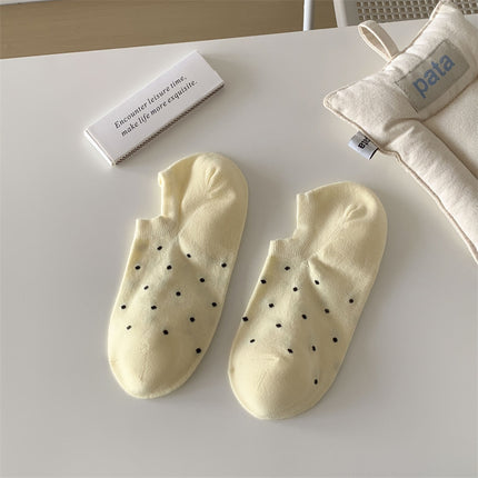 Simple Cotton Invisible Non-Slip Ankle and Boat Socks