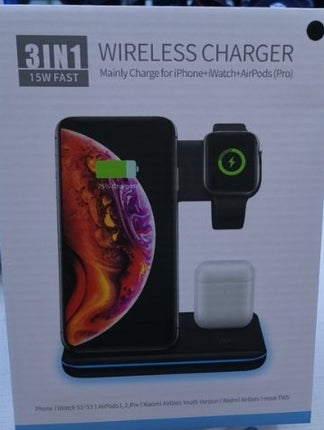 3-in-1 Wireless Charging Station for Phone, Watch & Earbuds