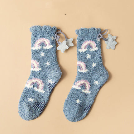 Winter Thick Women’s Socks – Japanese Sweet Cartoon Coral Fleece Socks