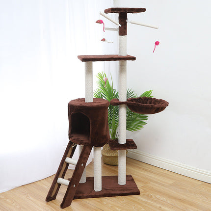Multi-Level Cat Climber & Cat House – Sisal Scratching Post with Cozy Platforms