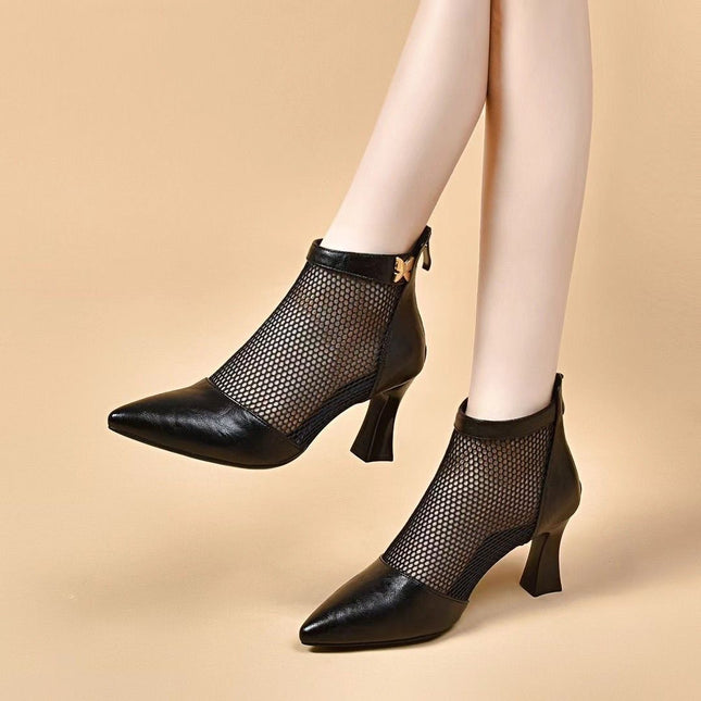 Women’s Hollow Sandal Booties – Open Design with Modern Flair