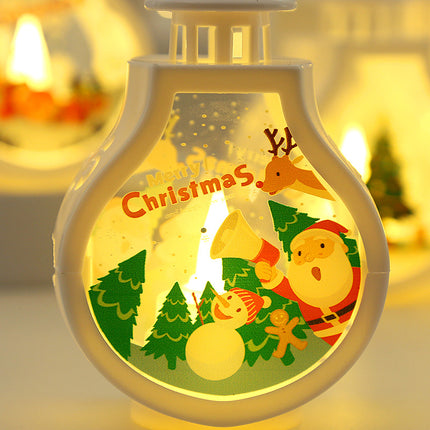 Christmas Candle Lamp – Pear-Shaped LED Candle Light (Tree / Snowman / Old Man / Deer)