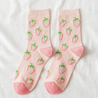 Autumn Fruit-Themed Cotton Socks