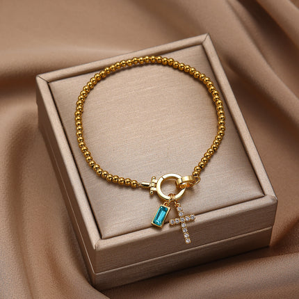 Women’s Stainless Steel Birth Month Initial Bracelet