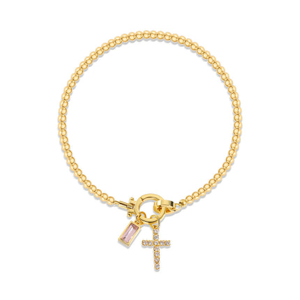 Women’s Stainless Steel Birth Month Initial Bracelet