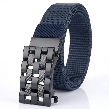 Nylon Weaving Belt with Rectangular Alloy Automatic Buckle