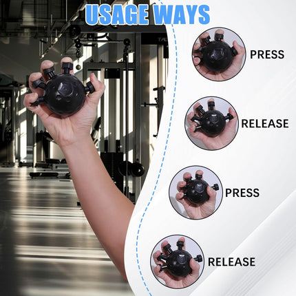 Gym Finger Hand Strengthener Grip – Adjustable Resistance Hand Balls Gripper Exerciser for Forearm Strength & Climbing Training