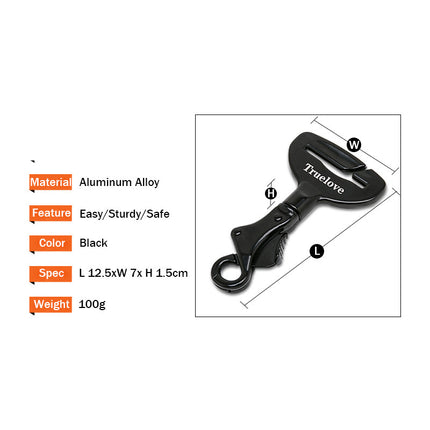 Pet Car Safety Seatbelt Buckle – Heavy-Duty Aluminum Alloy Restraint Clip