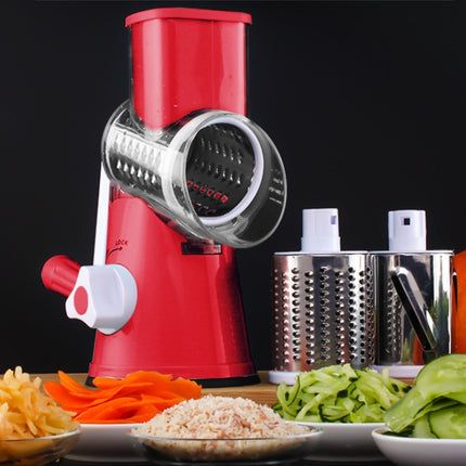 Manual Vegetable Cutter – ABS Body with Stainless Steel Blades (Blue/Green/Red)