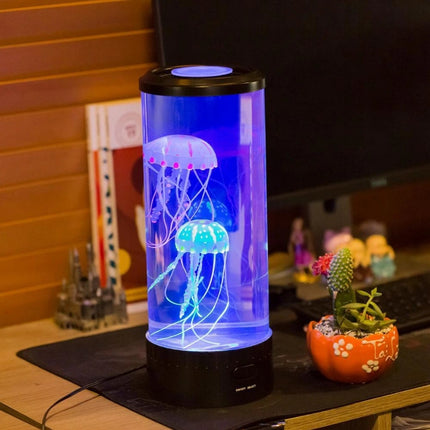 LED Volcano Effect Jellyfish Lamp – Color-Changing Night Light with Flowing Beads