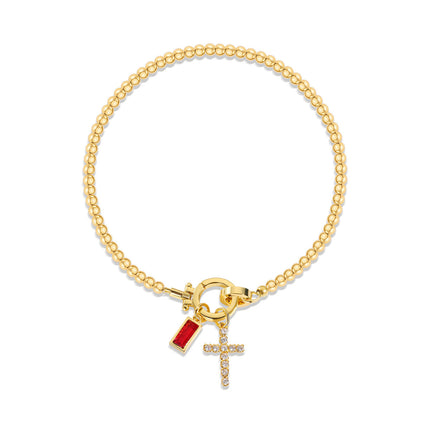 Women’s Stainless Steel Birth Month Initial Bracelet