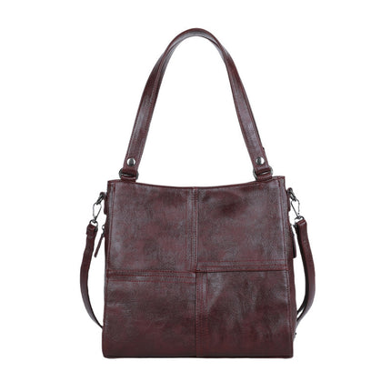 European and American Retro PU Barrel-Shaped Handbag