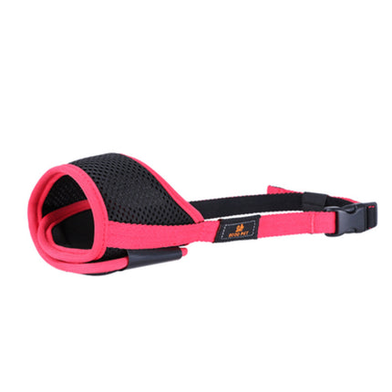 Adjustable Breathable Dog Muzzle – Soft Canvas Anti-Bite Mask with Velcro Straps (XS–XXL)