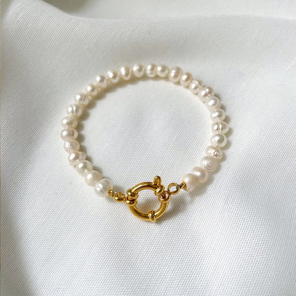 Classic Irregular U-Shaped Titanium Steel Bracelet for Women