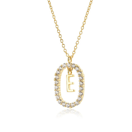 925 Sterling Silver Alphabet Initial Necklace