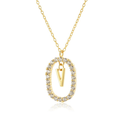 925 Sterling Silver Alphabet Initial Necklace