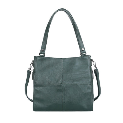 European and American Retro PU Barrel-Shaped Handbag