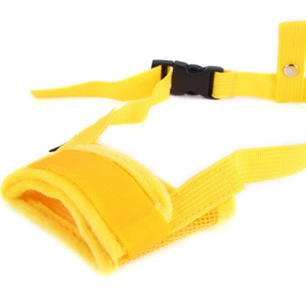 Adjustable Breathable Dog Muzzle – Soft Canvas Anti-Bite Mask with Velcro Straps (XS–XXL)